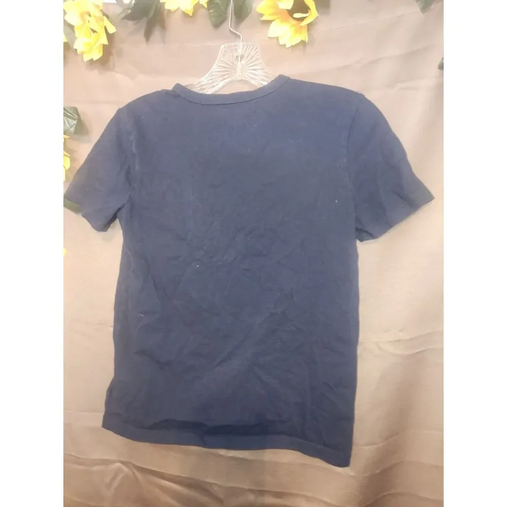 Gap Kids Boys Sneaker Tree Christmas T-Shirt Blue Graphic Holiday Tee L (10-12)